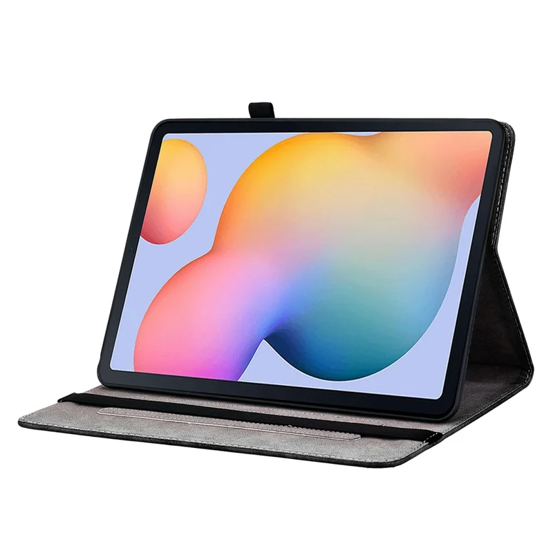 Etui skórzane z nadrukiem motywu do Samsung Galaxy Tab S6 Lite (2024) / (2022), etui z podstawką i kieszeniami na karty - różowe motyle