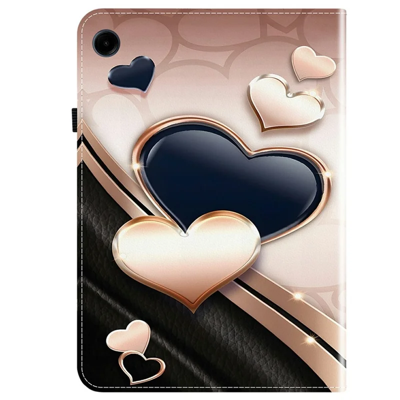 For Samsung Galaxy Tab A11  /  A9 Leather Case Pattern Printed Stand Tablet Cover with Card Slots - Love