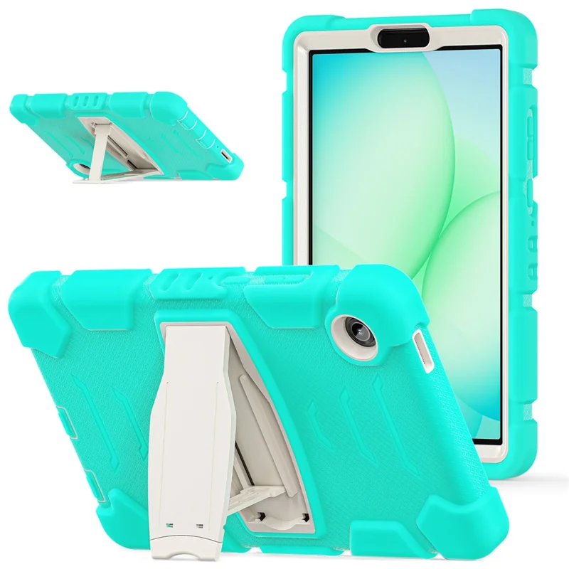 Samsung Galaxy Tab A11 Kickstand-Hülle PC + Silikon Anti-Drop Tablet-Cover - Minzgrün