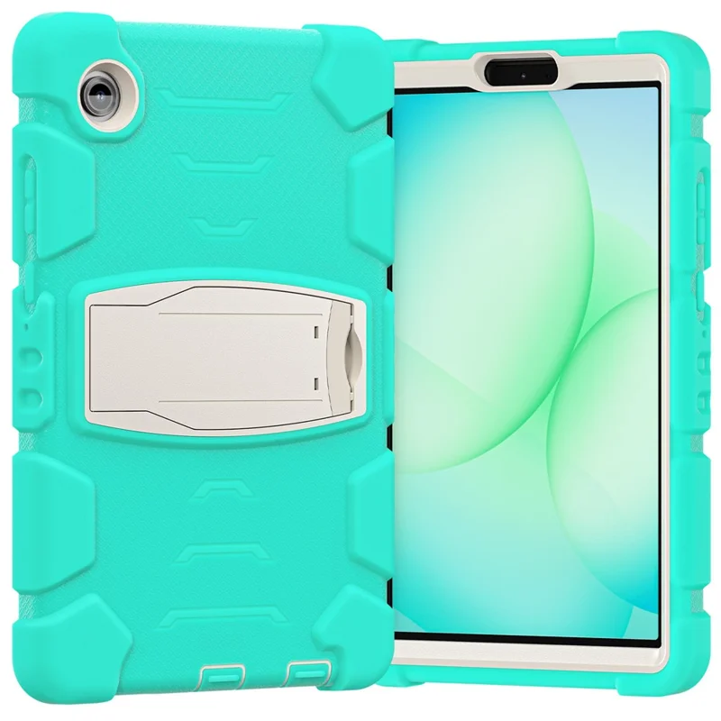Samsung Galaxy Tab A11 Kickstand-Hülle PC + Silikon Anti-Drop Tablet-Cover - Minzgrün
