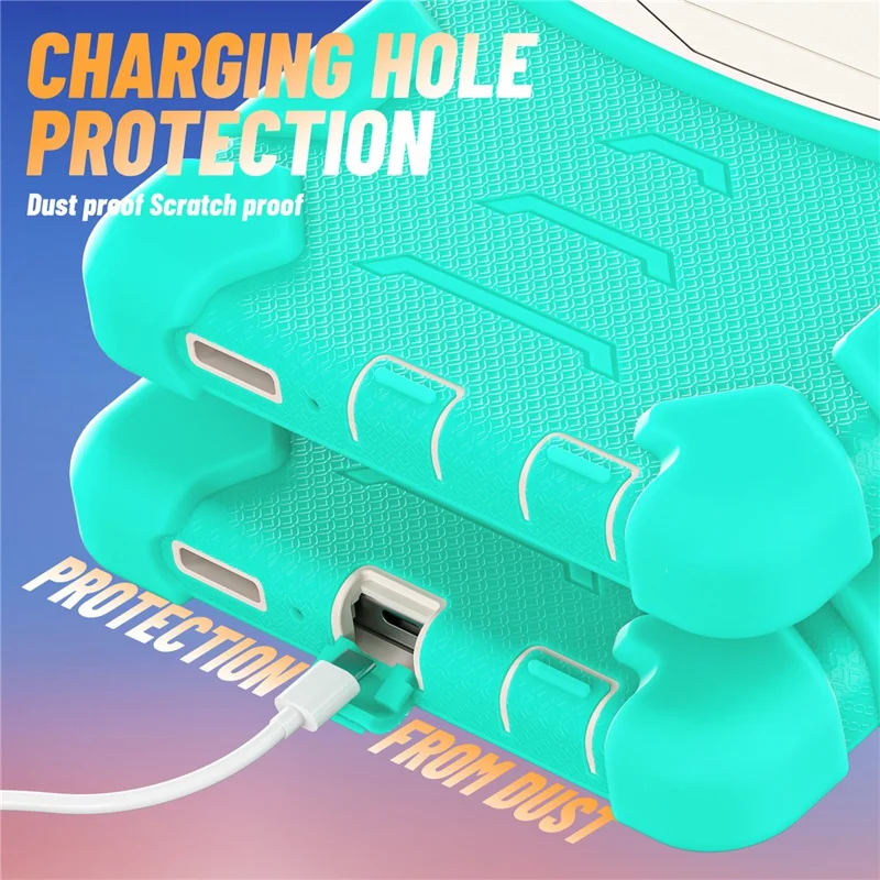 Samsung Galaxy Tab A11 Kickstand-Hülle PC + Silikon Anti-Drop Tablet-Cover - Minzgrün