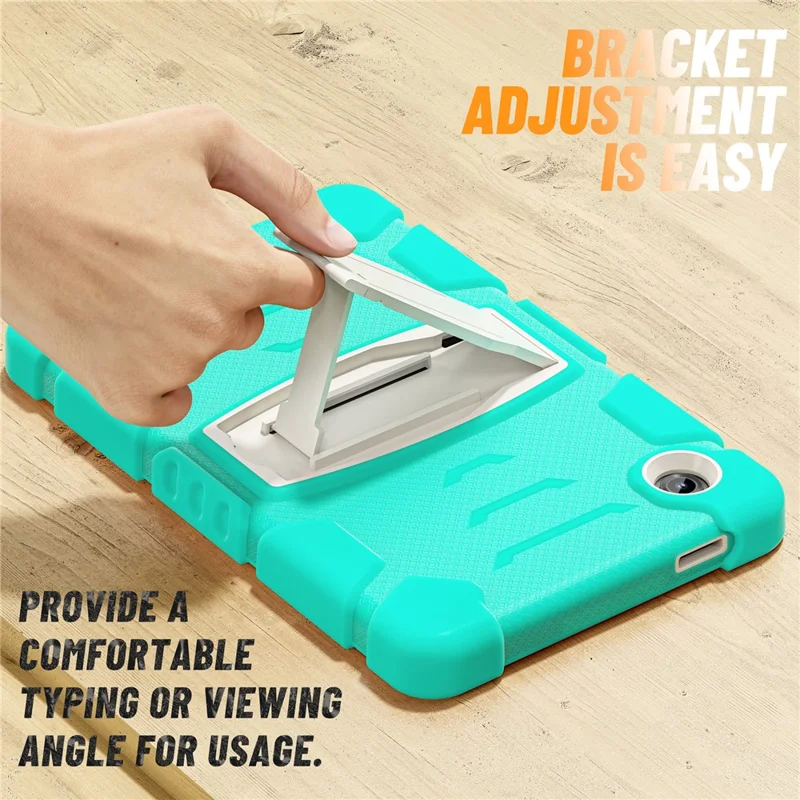 Samsung Galaxy Tab A11 Kickstand-Hülle PC + Silikon Anti-Drop Tablet-Cover - Minzgrün