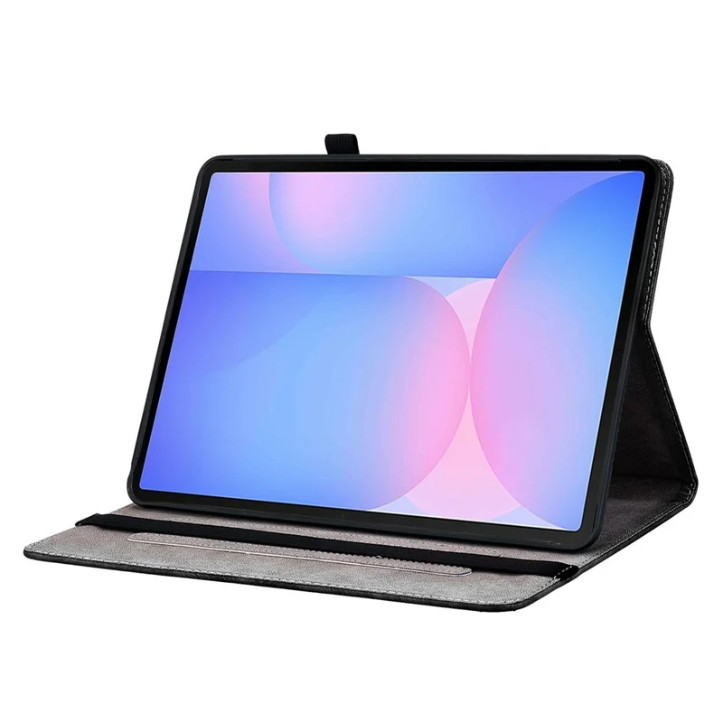 For Samsung Galaxy Tab S10 FE+ Leather Case Pattern Printed Stand Tablet Cover with Card Slots - Pink Butterfly