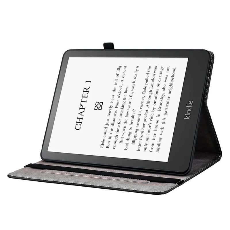 Custodia in pelle per Amazon Kindle Paperwhite (2024) con motivo stampato, supporto e slot per schede - Farfalla rosa