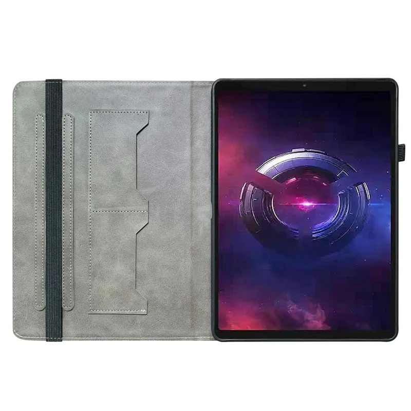 For Lenovo Legion Y700 (2025) Leather Case Pattern Printed Stand Tablet Cover with Card Slots - Pink Butterfly