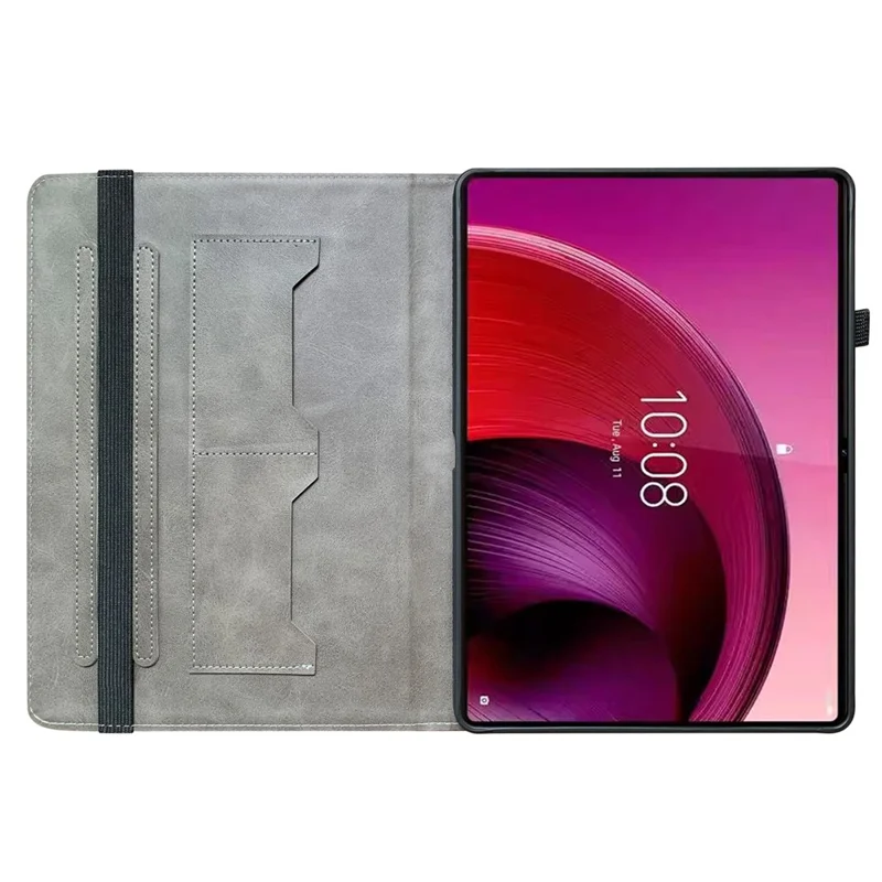 Til Lenovo Tab M11 / Xiaoxin Pad 11 2024 Læderetui med Mønster, Stand og Kortlommer - Pink Sommerfugl