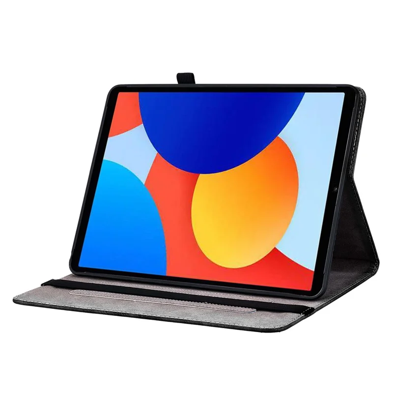 For Xiaomi Redmi Pad SE 4G 8.7 inch Leather Case Pattern Printed Stand Tablet Cover with Card Slots - Pink Butterfly