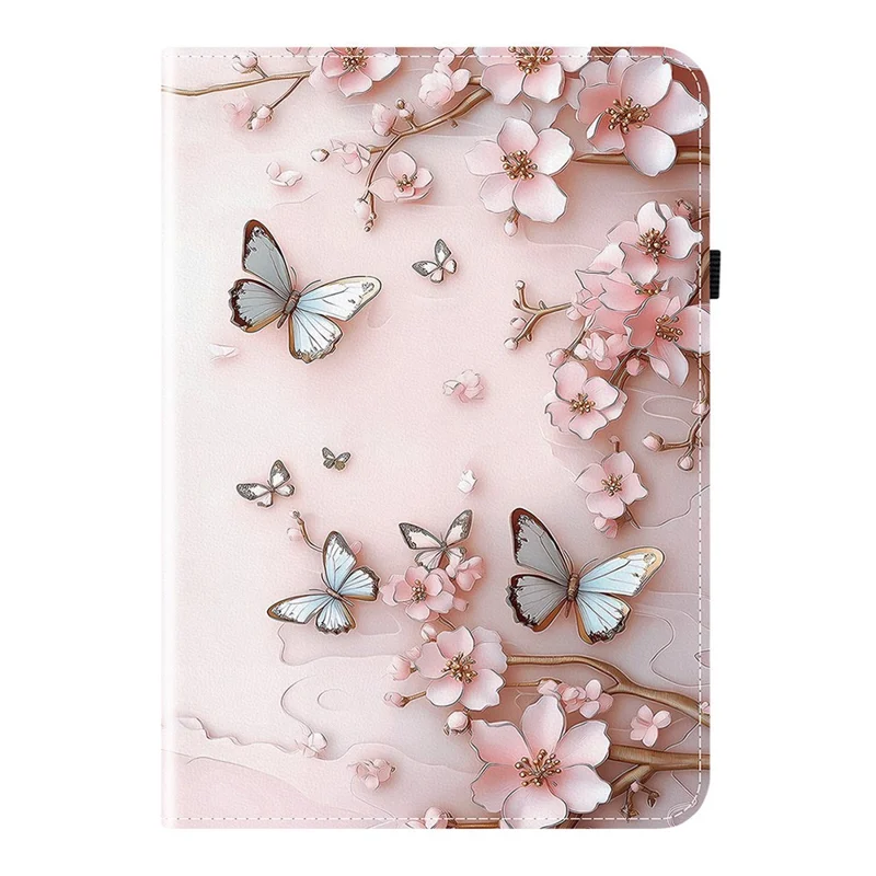 Leather Case For Lenovo Idea Tab / Tab K11 Gen 2 / Xiaoxin Pad 11 2025 Pattern Printed Stand Tablet Cover with Card Slots - Pink Butterfly
