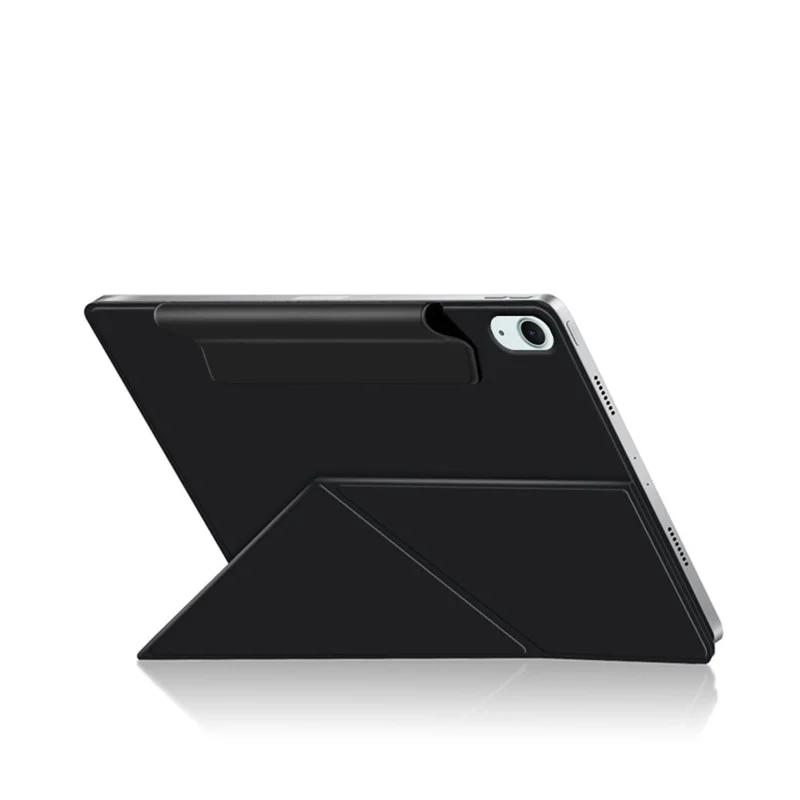 For iPad Air 11 (2025) / (2024) Leather Case Origami Stand Magnetic Tablet Cover - Black