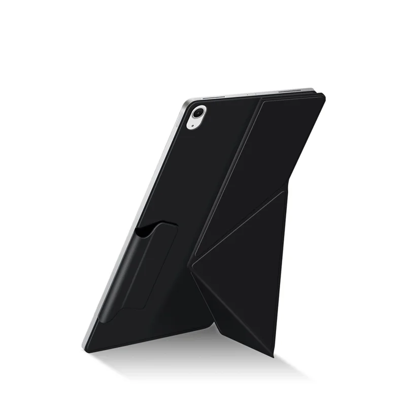 Für iPad Air 13 (2025) / (2024) Lederetui Origami-Ständer Magnetische Tablet-Abdeckung - Schwarz