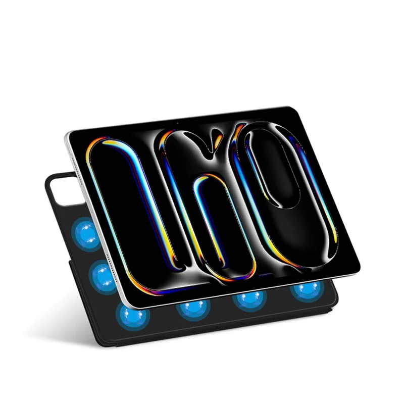 For iPad Pro 11 (2025) / (2024) Leather Case Origami Stand Magnetic Tablet Cover - Black