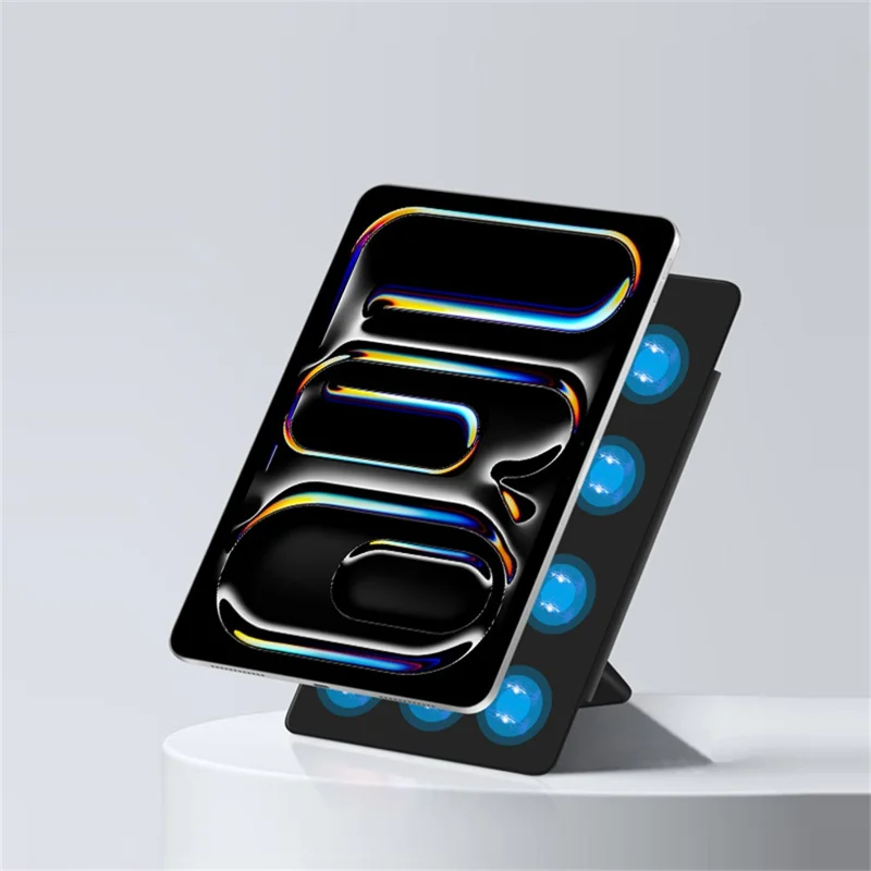 Étui en cuir Origami Stand Magnétique pour iPad Pro 13 (2025) / (2024) - Noir