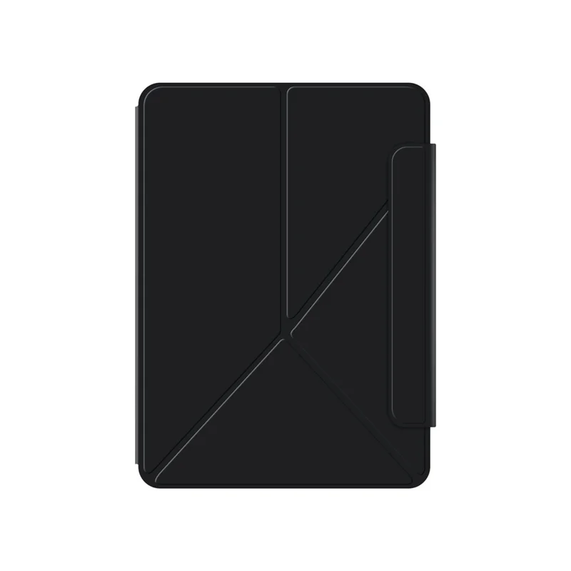Pour iPad (2025) / iPad 10.9 (2022) Étui en cuir Origami Support Magnétique Couverture de Tablette - Noir