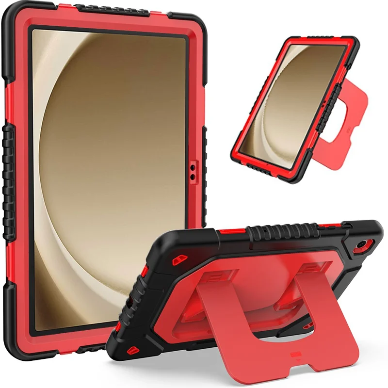 For Samsung Galaxy Tab A11+ / A9+ Case Kickstand Silicone + PC Tablet Cover - Red