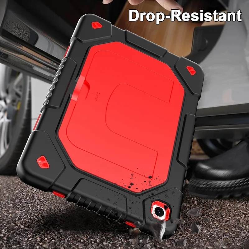For Samsung Galaxy Tab A11+ / A9+ Case Kickstand Silicone + PC Tablet Cover - Red