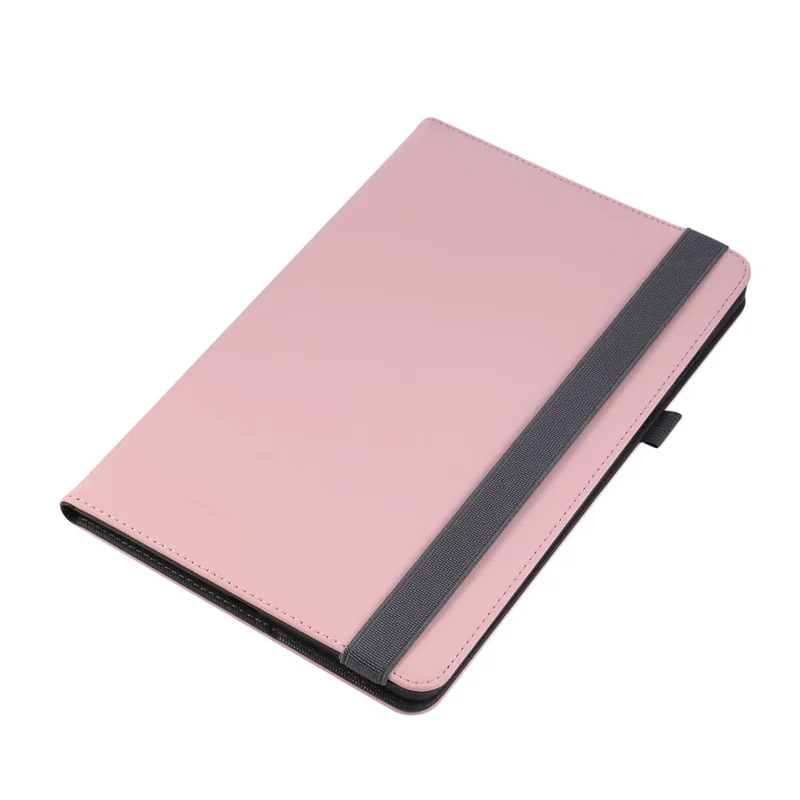For Samsung Galaxy Tab S11 Case Foldable Stand Leather Tablet Cover with Handheld Wristband - Pink
