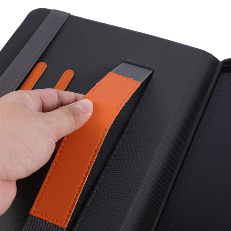 Tablet Case For Xiaomi Redmi Pad Pro  /  Pad Pro 5G  /  Poco Pad 4G Foldable Stand Leather Cover with Handheld Wristband - Orange