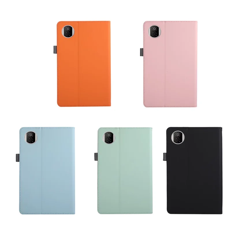 For Honor Pad X7 Case Foldable Stand Leather Tablet Cover with Handheld Wristband - Blue