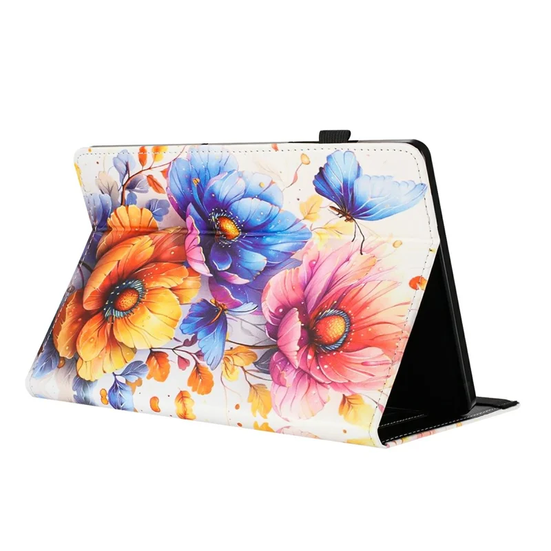 Custodia in Pelle con Stampa a Grana di Litchi per Amazon Kindle 11a (2024) / Kindle 6" (2022) con Supporto a Libro e Funzione di Accensione/Spegnimento Automatica - Fiore