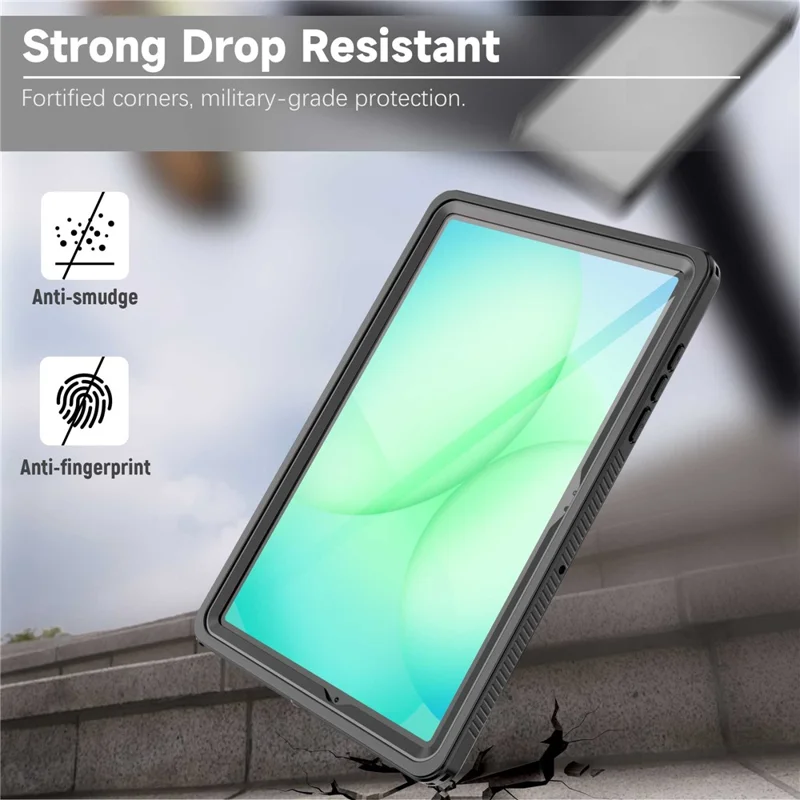 Funda resistente al agua IP68 para Samsung Galaxy Tab A11+, carcasa protectora de tableta a prueba de golpes con TPU, PC y PET