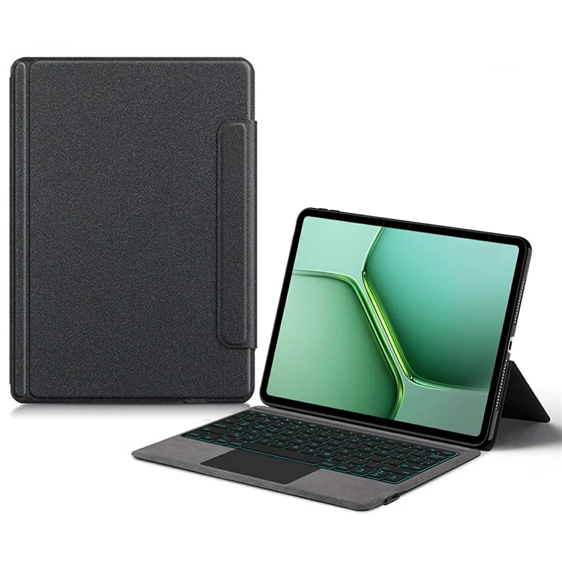 Für vivo Pad5e Ledertasche + Touchpad Bluetooth-kompatibles Tastatur mit Hintergrundbeleuchtung