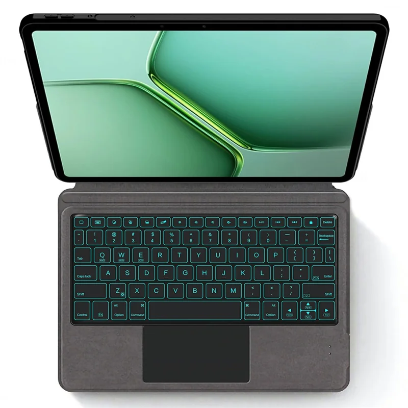 Für vivo Pad5e Ledertasche + Touchpad Bluetooth-kompatibles Tastatur mit Hintergrundbeleuchtung