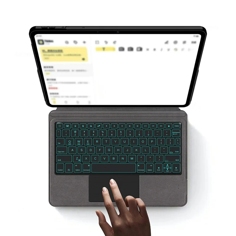 Für vivo Pad5e Ledertasche + Touchpad Bluetooth-kompatibles Tastatur mit Hintergrundbeleuchtung