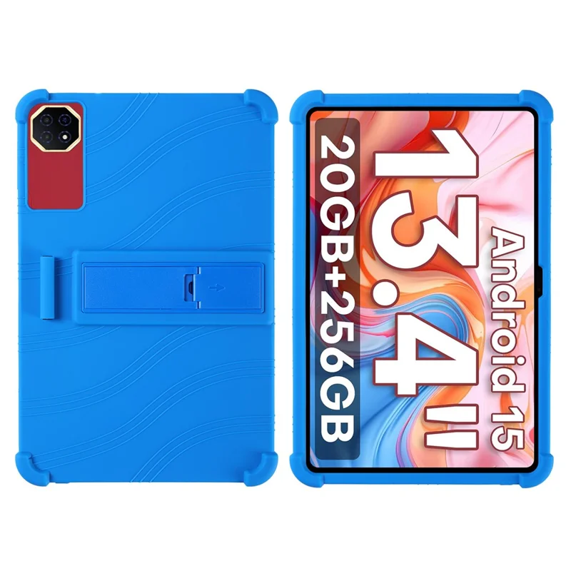 Чехол для планшета Doogee Tab G6 Max / Teclast T65 Plus / T65 с регулируемой подставкой, силиконовый защитный чехол для планшета — тёмно-синий