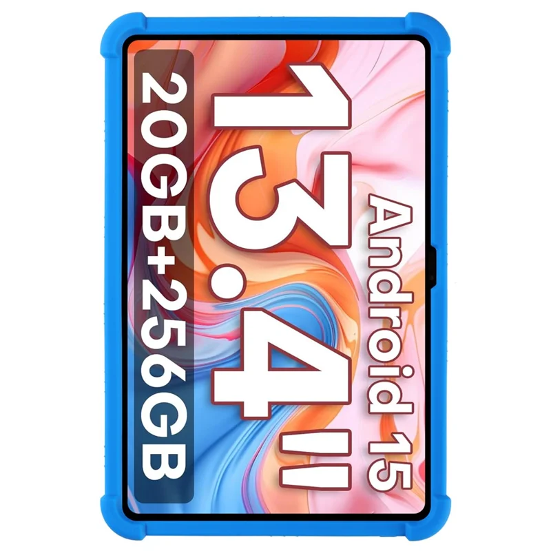 Чехол для планшета Doogee Tab G6 Max / Teclast T65 Plus / T65 с регулируемой подставкой, силиконовый защитный чехол для планшета — тёмно-синий