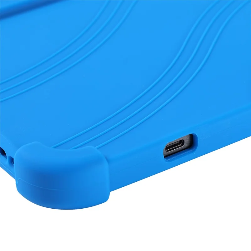 Чехол для планшета Doogee Tab G6 Max / Teclast T65 Plus / T65 с регулируемой подставкой, силиконовый защитный чехол для планшета — тёмно-синий