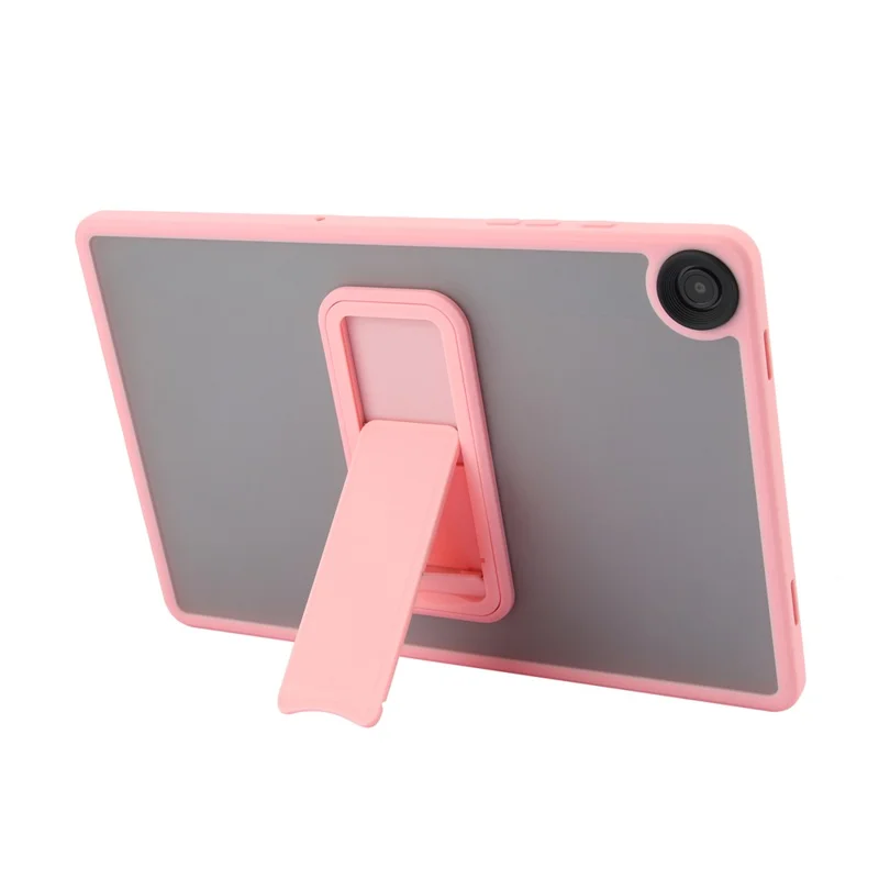 For Samsung Galaxy Tab A11+ Case with Kickstand TPU + PC Skin-Touch Tablet Cover - Pink