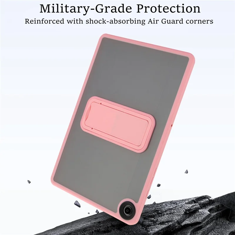 For Samsung Galaxy Tab A11+ Case with Kickstand TPU + PC Skin-Touch Tablet Cover - Pink