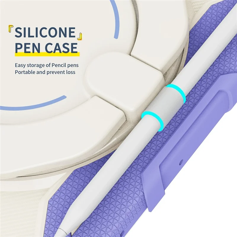 Ständerhülle für Samsung Galaxy Tab S10 Lite / S9 FE / S9 PC + Silikon stoßfester robuster Tablet-Schutz - farbenfrohes Rosa