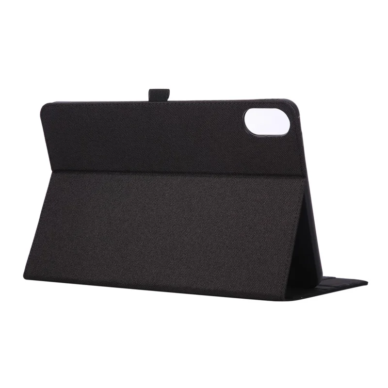 For Infinix Xpad 20 Case with Stand Card Holder Cloth Texture Leather Tablet Cover - Black