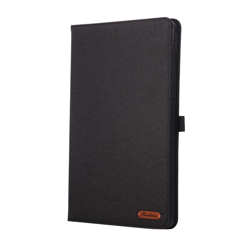 For Infinix Xpad 20 Case with Stand Card Holder Cloth Texture Leather Tablet Cover - Black