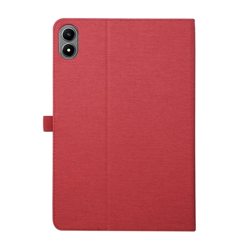 For Infinix Xpad 20 Case with Stand Card Holder Cloth Texture Leather Tablet Cover - Red