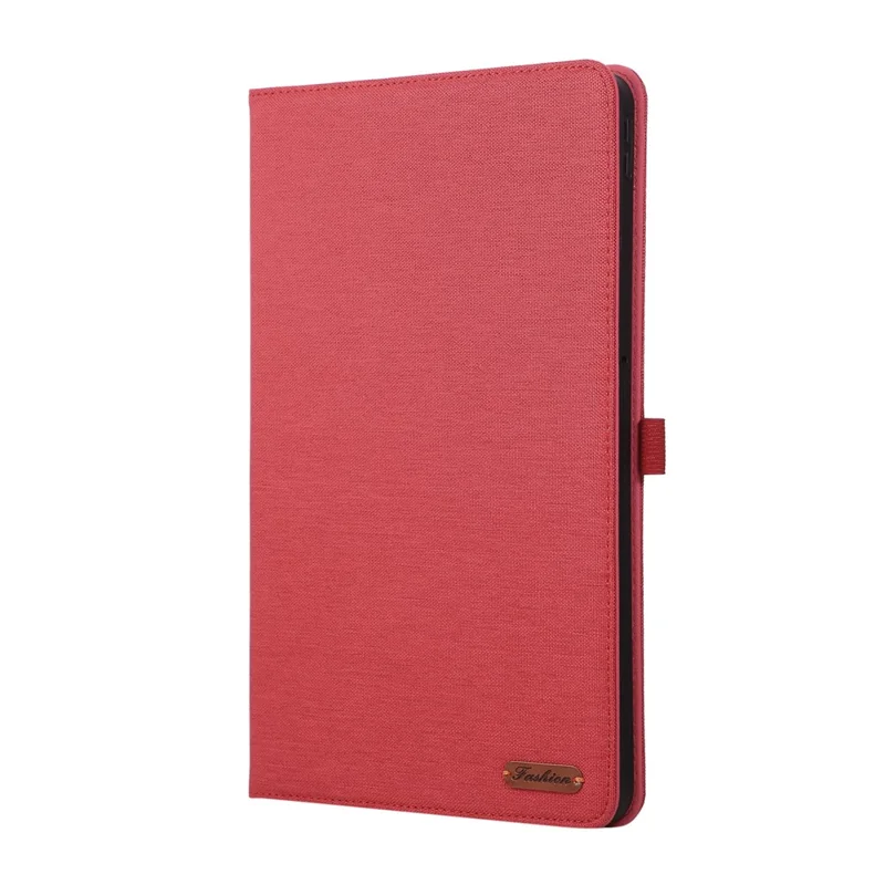 For Infinix Xpad 20 Case with Stand Card Holder Cloth Texture Leather Tablet Cover - Red