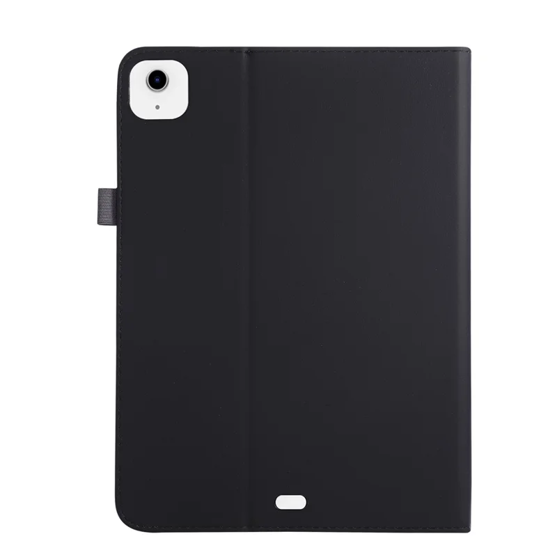 Tablet Case For iPad Air 13 (2025)  /  (2024)  /  Pro 12.9 (2022)  /  (2021)  /  (2020) Foldable Stand Leather Cover with Handheld Wristband - Black