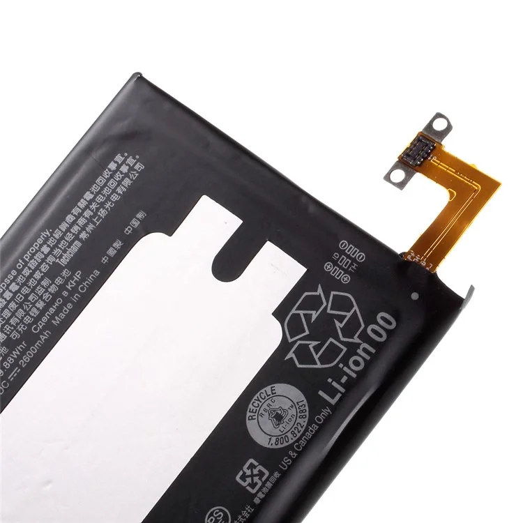 For HTC One M8 3.80V 2600mAh Li-ion Polymer Battery Replacement Part (Encode: BOP6B100) (without Logo)