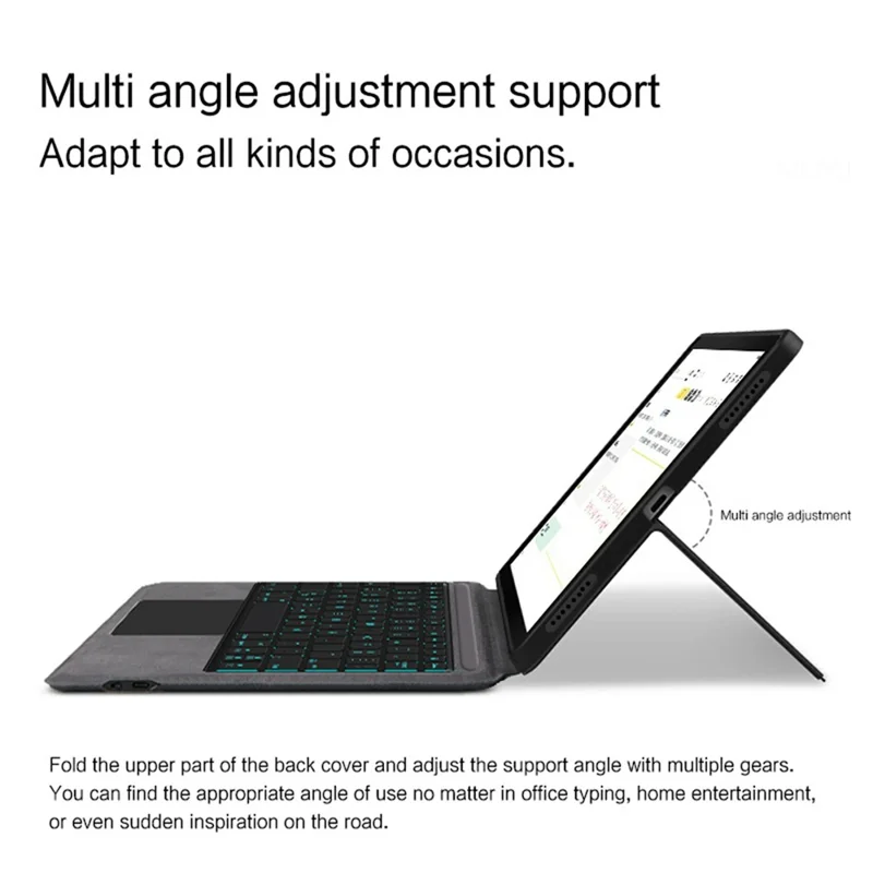 For Huawei MatePad 11.5 S (2025) Leather Case + Touchpad Bluetooth-Compatible Keyboard with Backlit