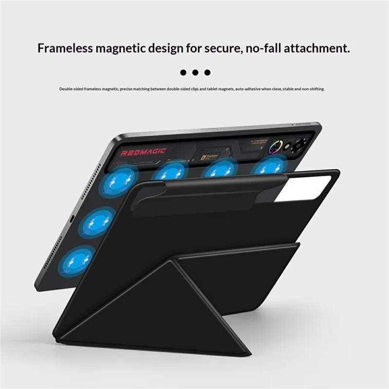 For ZTE nubia RedMagic Astra Leather Case Origami Stand Magnetic Tablet Cover