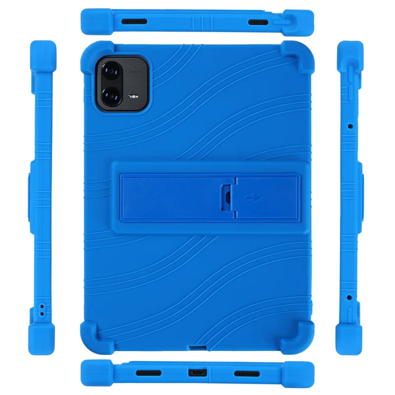 Étui pour Teclast ArtPad Air avec support ajustable, housse de protection en silicone pour tablette - Bleu foncé