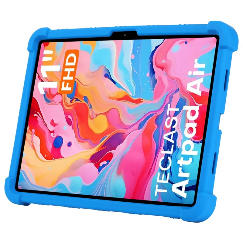 Étui pour Teclast ArtPad Air avec support ajustable, housse de protection en silicone pour tablette - Bleu foncé