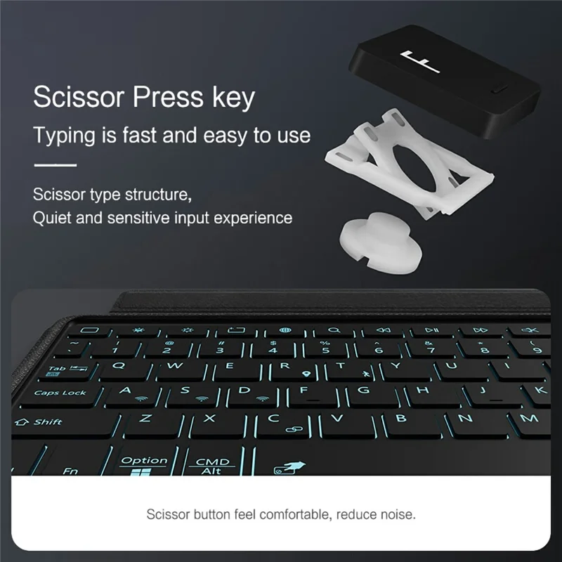 For Xiaomi Poco Pad X1 Leather Case + Bluetooth-Compatible Keyboard with Backlight Trackpad