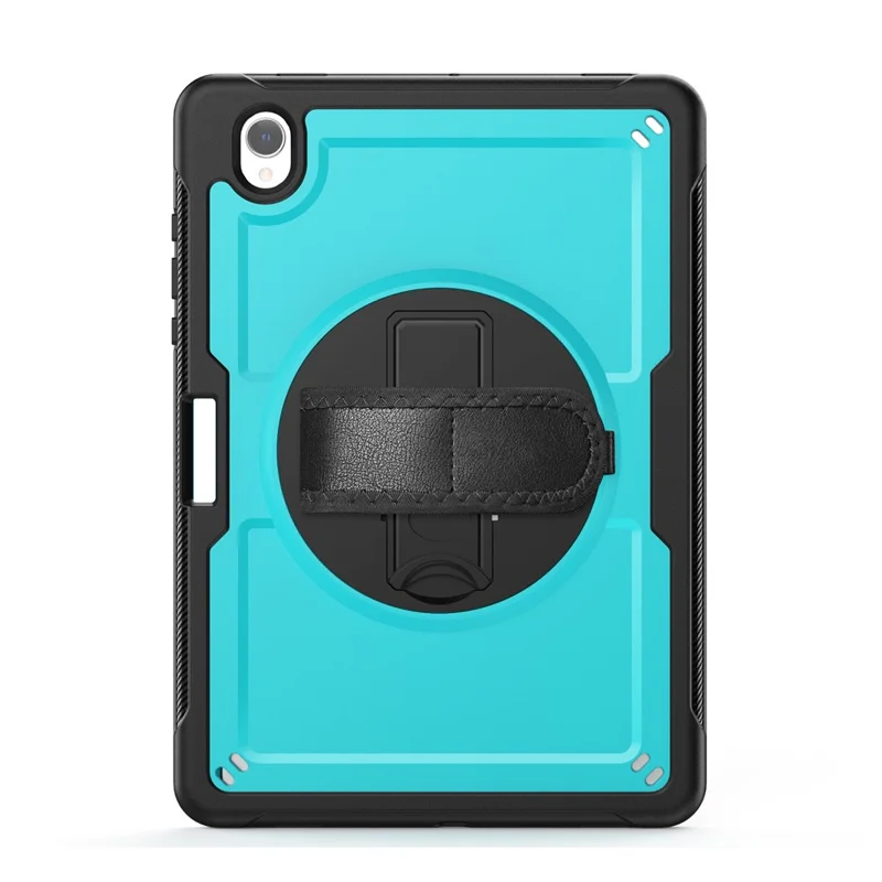 Чехол для планшета Samsung Galaxy Tab S11 с подставкой из поликарбоната и ТПУ с ручным ремешком — детский голубой