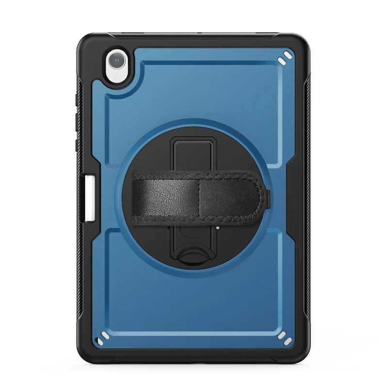 Custodia per Tablet Samsung Galaxy Tab S11 in PC + TPU con Cinghia da Mano e Tracolla - Blu Navy