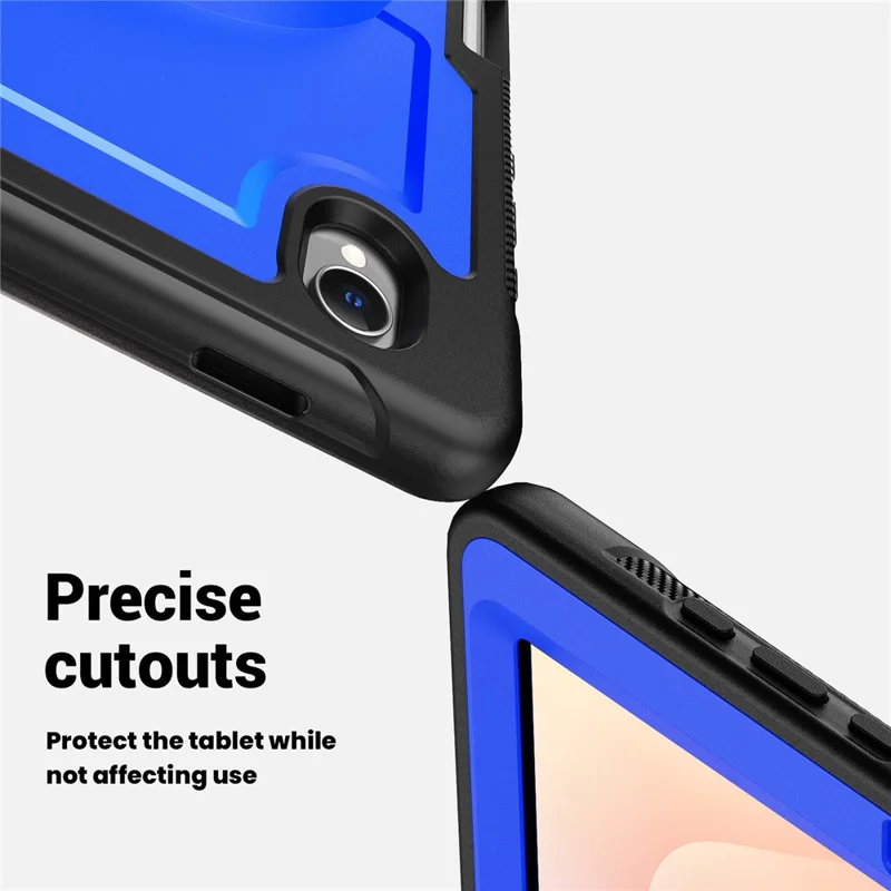 Tablet Case For Samsung Galaxy Tab S11 PC + TPU Cover with Hand Strap and Shoulder Strap - Dark Blue