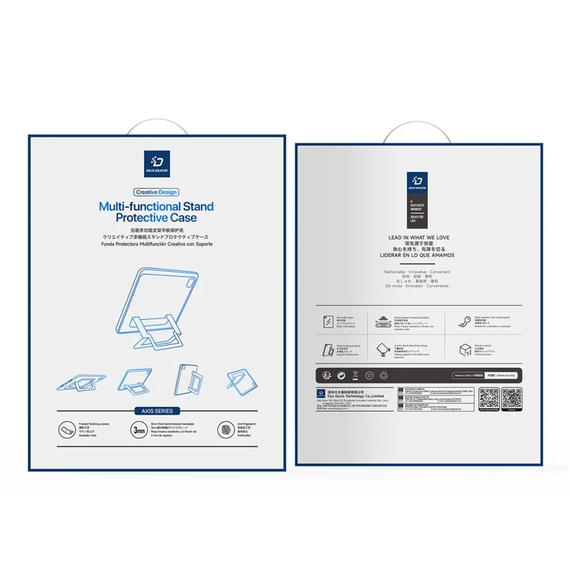 DUX DUCIS Axis Series Tablet Case for iPad Air 11 (2025) / (2024) / Air (2022) / (2020) / iPad Pro 11 (2022) / (2021) / (2020) Kickstand PC + TPU Cover