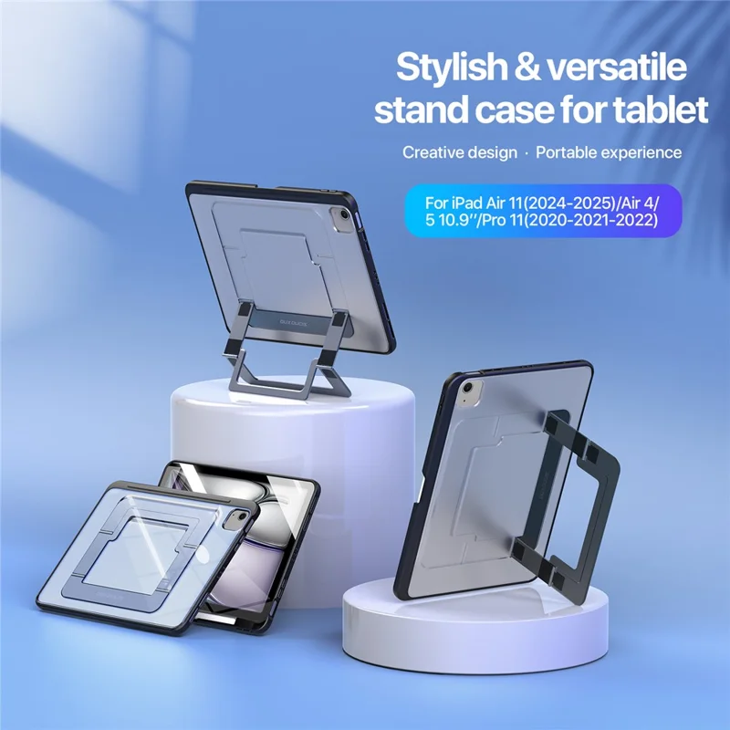 DUX DUCIS Axis Series Tablet Case for iPad Air 11 (2025) / (2024) / Air (2022) / (2020) / iPad Pro 11 (2022) / (2021) / (2020) Kickstand PC + TPU Cover