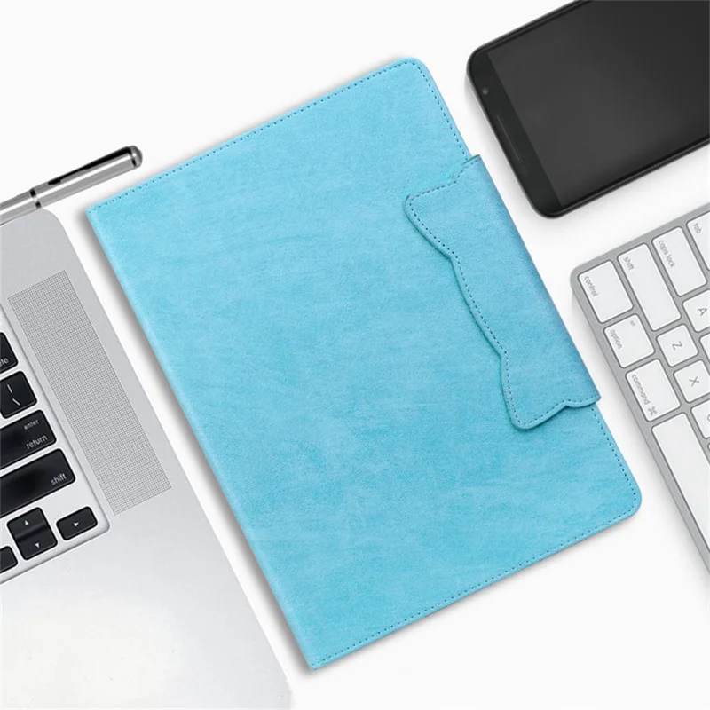 Tablet Case For Samsung Galaxy Tab S10 Lite  /  Tab S10 FE  /  Tab S9 FE Cat Buckle Closure Leather Protective Stand Cover - Baby Blue